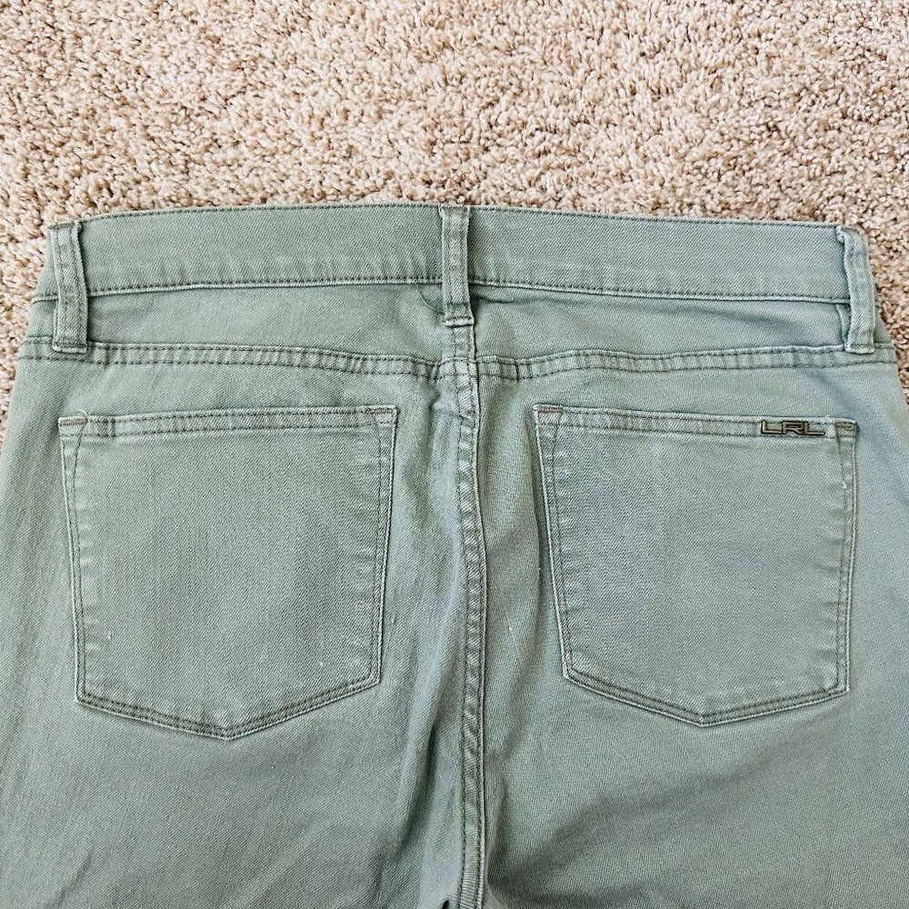 π LAUREN RALPH LAUREN Women Light Green Modern Straight Cropped Pants Sz 6 x25" - Picture 5 of 6